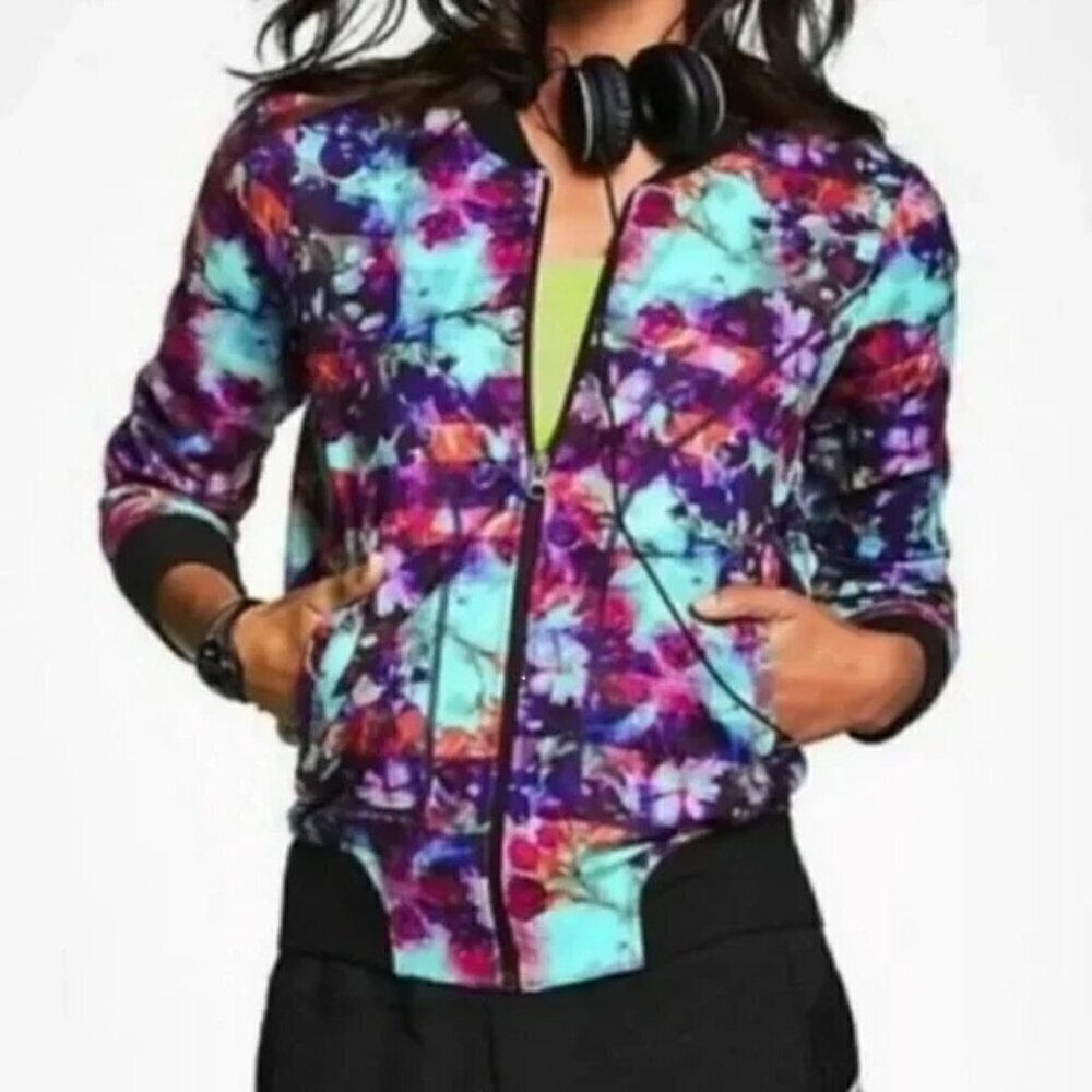 Athleta Floral Fade Bombtastic Jacket